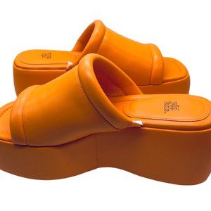 Women's Alanna Slide Wedge Heels - Wild Fable Orange 8.5
